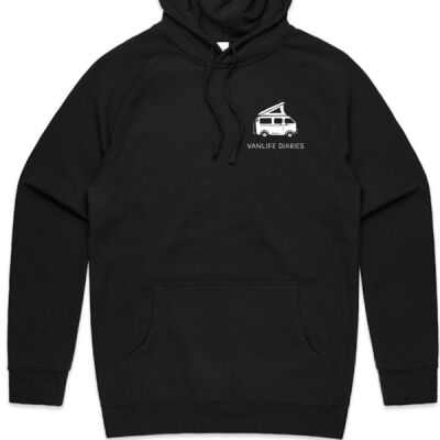 Vanlife Diaries - Van Pocket Hoodie - Black Thumbnail