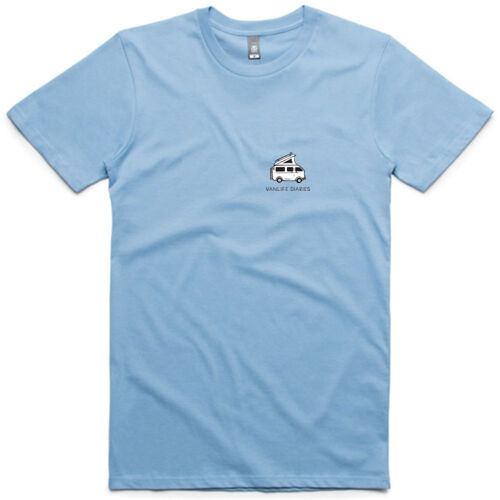 Vanlife Diaries - Van Pocket - Unisex Crew Tee - Carolina Blue Thumbnail