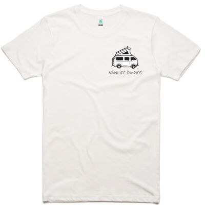 Vanlife Diaries - Van Pocket - Organic Tee - Natural Thumbnail